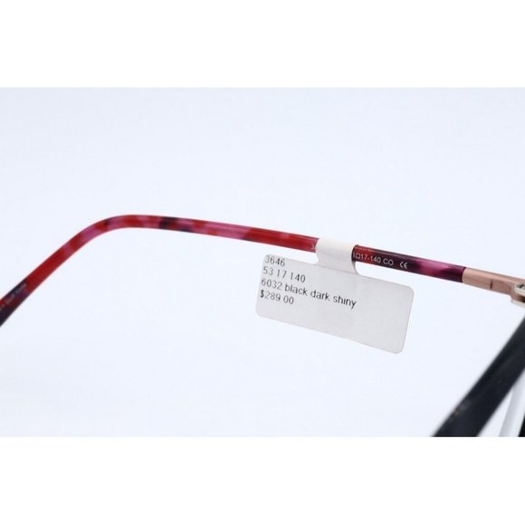 Pro-Design Denmark 3646 6032 Shine Black Cat Eye Eyeglasses Clear Lenses 53mm main image 4